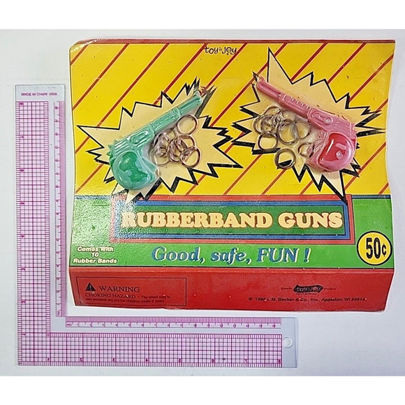Vintage Vending Display Board Rubberbands Guns 0442 - Picture 1 of 2